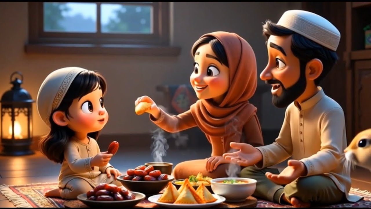 Ramzan Special 3D Cartoon | Cute Islamic Kids Story 🌙 | Roza & Iftar Family Story for Children