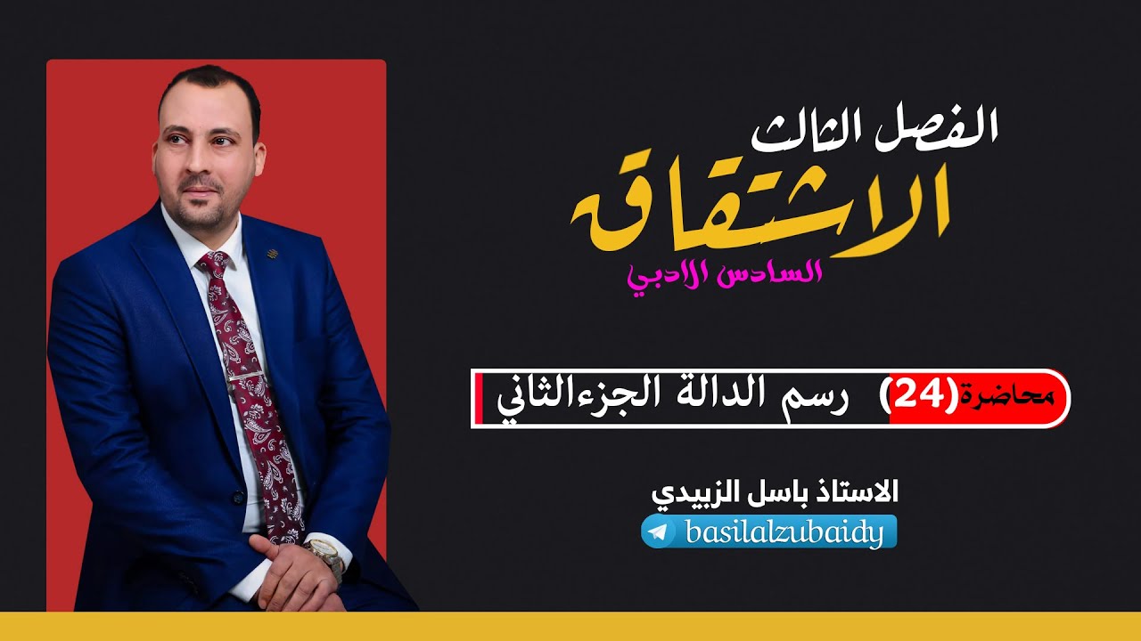 الرياضيات للصف السادس الادبي( الفصل الثالث الاشتقاق محاضرة 24 تمارين6-3 رسم الدالة الجزء الثاني)