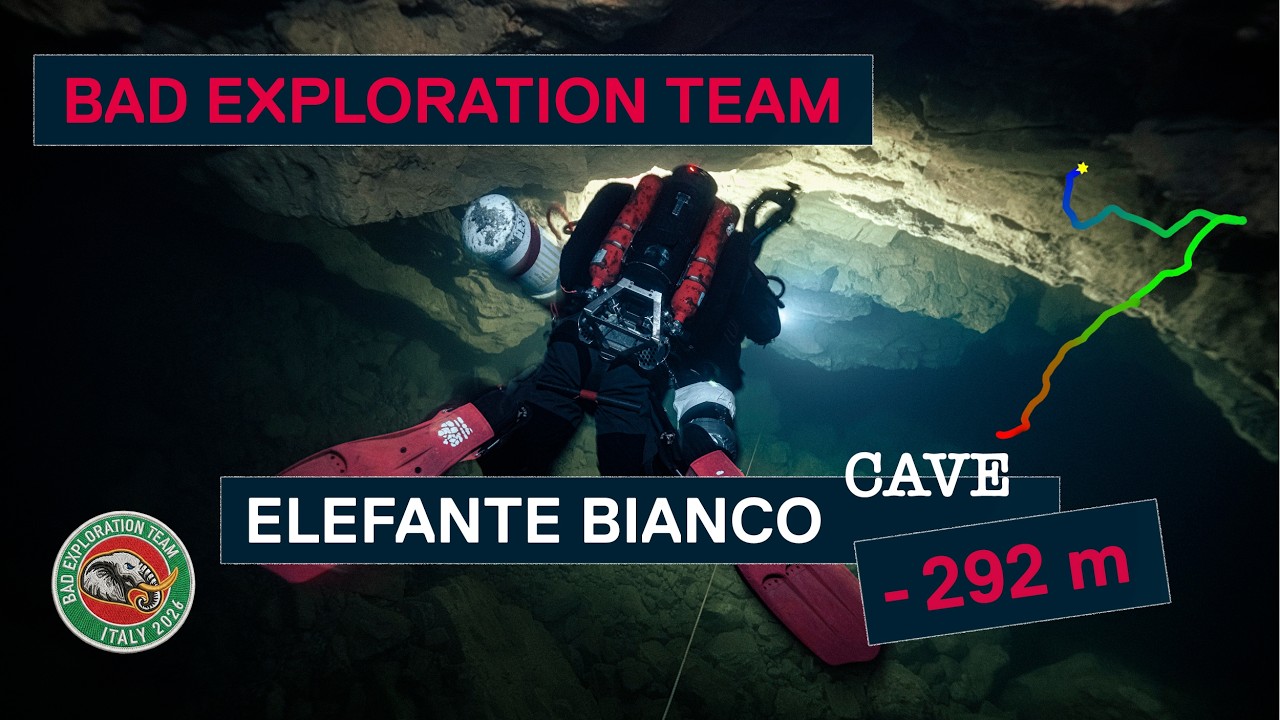 Elefante Bianco Cave record -292 m by Bartlomiej Pitala BAD Exploration Team