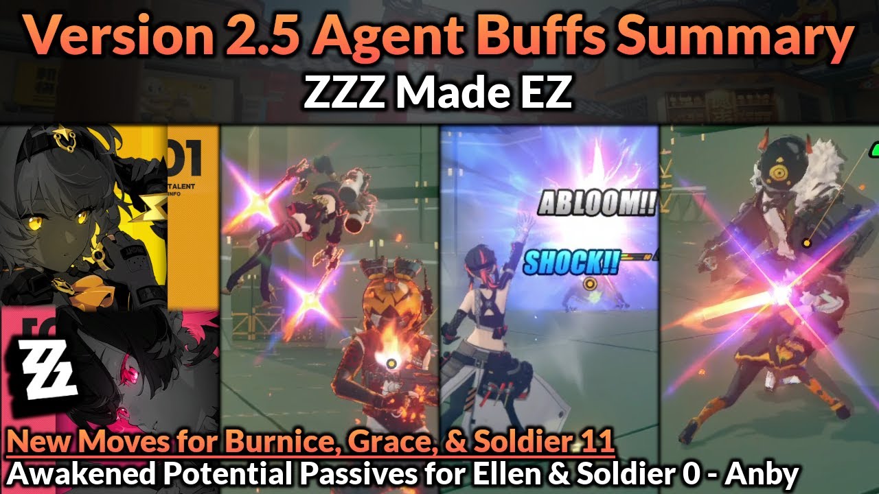 Version 2.5 Agent Buffs / Reworks Summary (Burnice, Grace, Soldier 11) | ZZZ Made EZ