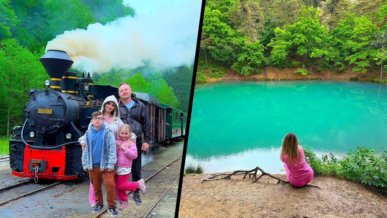 Mocanita Maramures tren cu aburi si lacul albastru 🥰