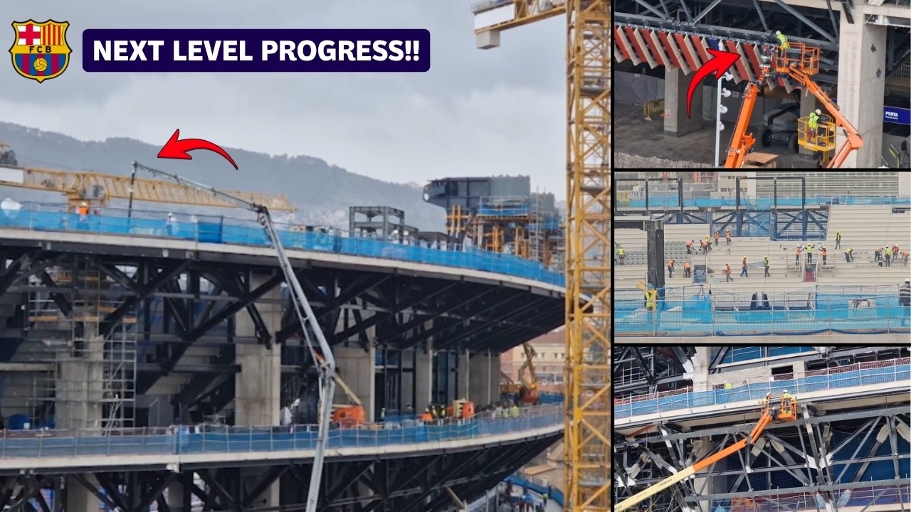 Camp Nou Taking Shape 🔥 Next Level Progress + Live Facade Work!