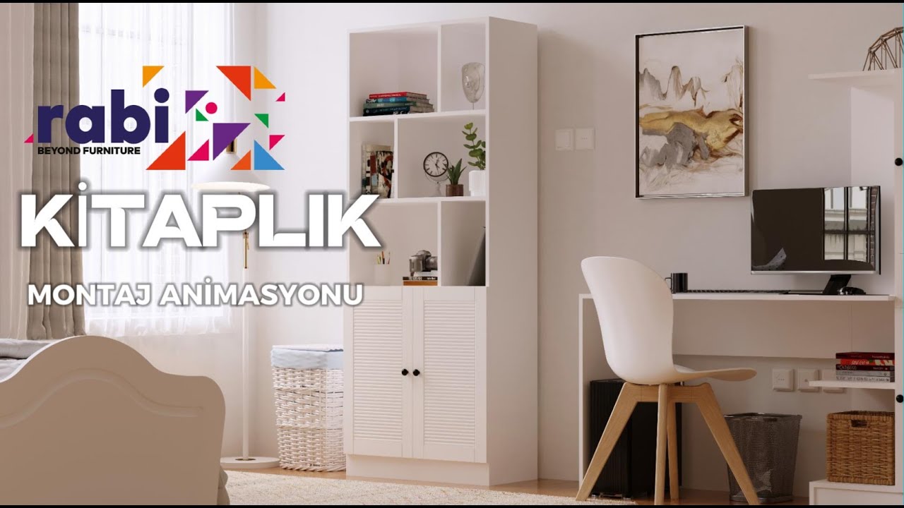 Rabi Mobilya Kitaplık Montaj Animasyonu