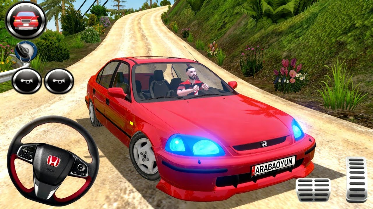 Modifiyeli Honda Civic Araba Sürüş Oyunu - New Etiket Online Multiplayer #8 - Android Gameplay