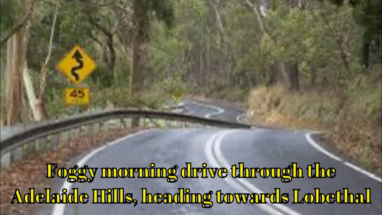 Cruising with Sam, foggy morning in the Adelaide Hills, heading towards Lobethal, South Australia