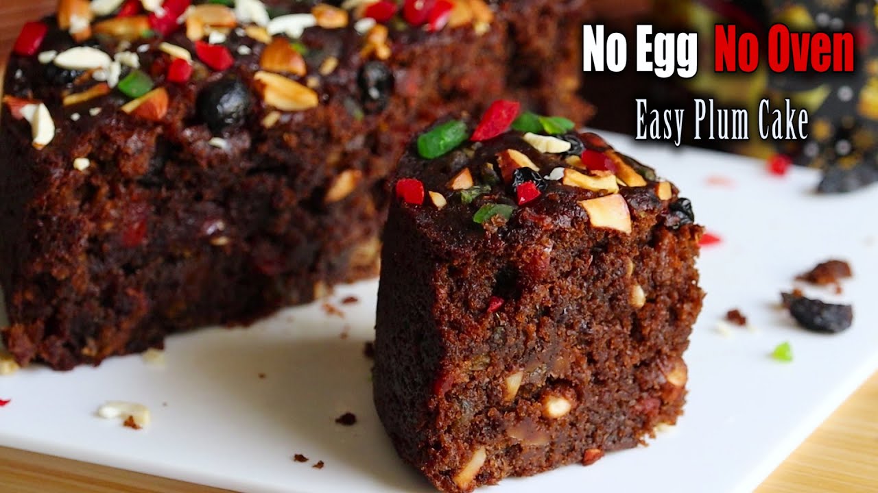 పక్కా బేకరీ స్టైల్ రియల్ ప్లమ్ కేక్ 😋👌Christmas & New Year Special Eggless Plum Cake Without Oven