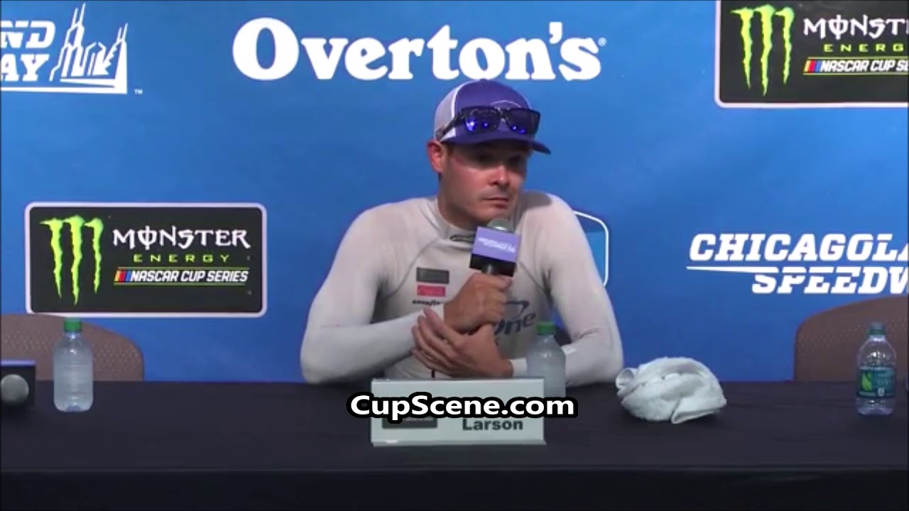 NASCAR at Chicagoland Speedway, July 2018: Kyle Larson post race
