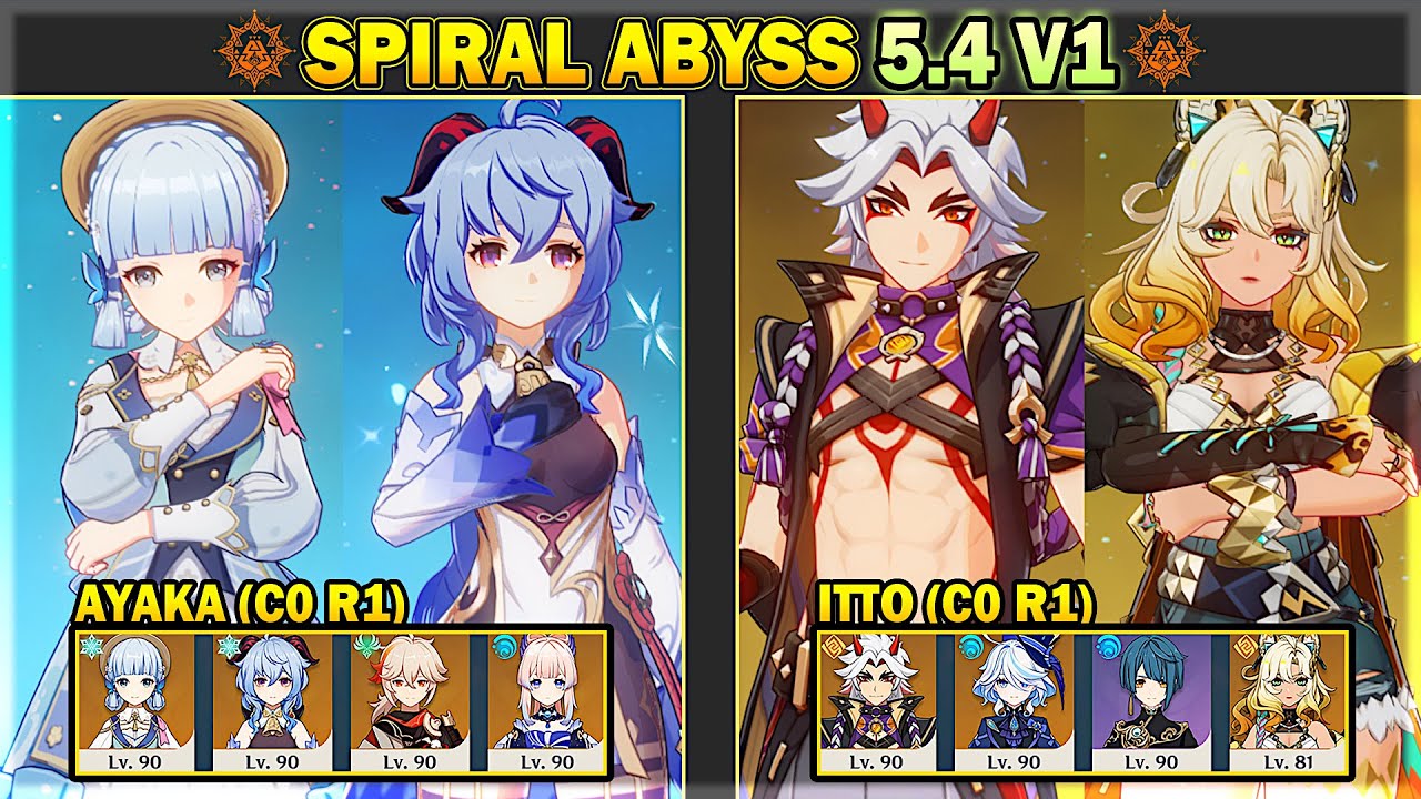 C0 R1 Ayaka & C0 R1 Itto | Spiral Abyss 5.4 Floor 12, Phase 1 | Genshin Impact