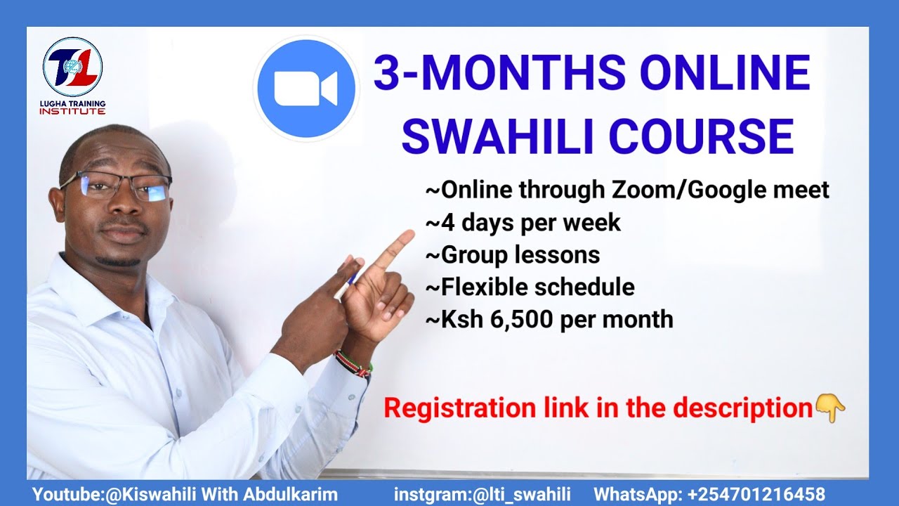 3- Month Online Swahili Course ( 5th Aug 2024)