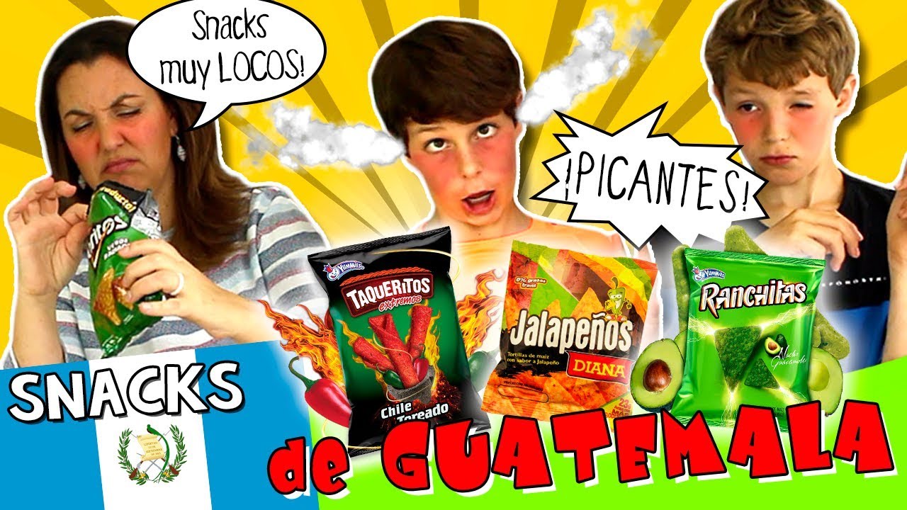 PROBANDO snacks de GUATEMALA... 🇬🇹 ¡¡PICANTES!!! 🌶💥 Ranchitas, JALAPEÑOS, Taqueritos,  ¡y MÁS!