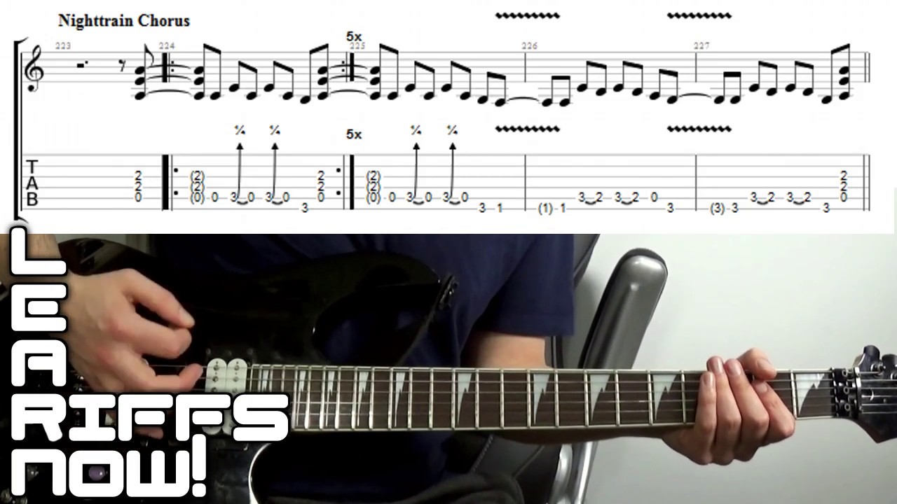 Night Train Guns And Roses Tabs Chorus Riff Guitar Lesson