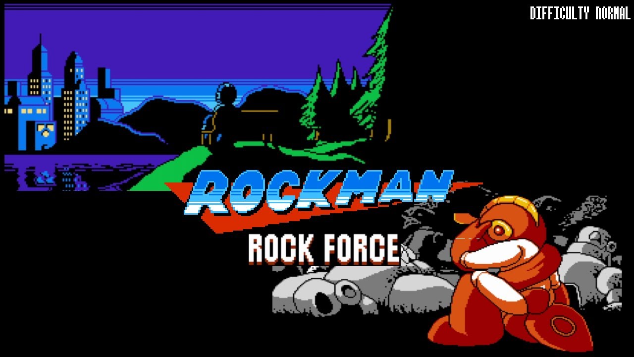 ロックマンロックフォース ノーマル　MEGAMAN ROCK FORCE DIFFICULTY NORMAL