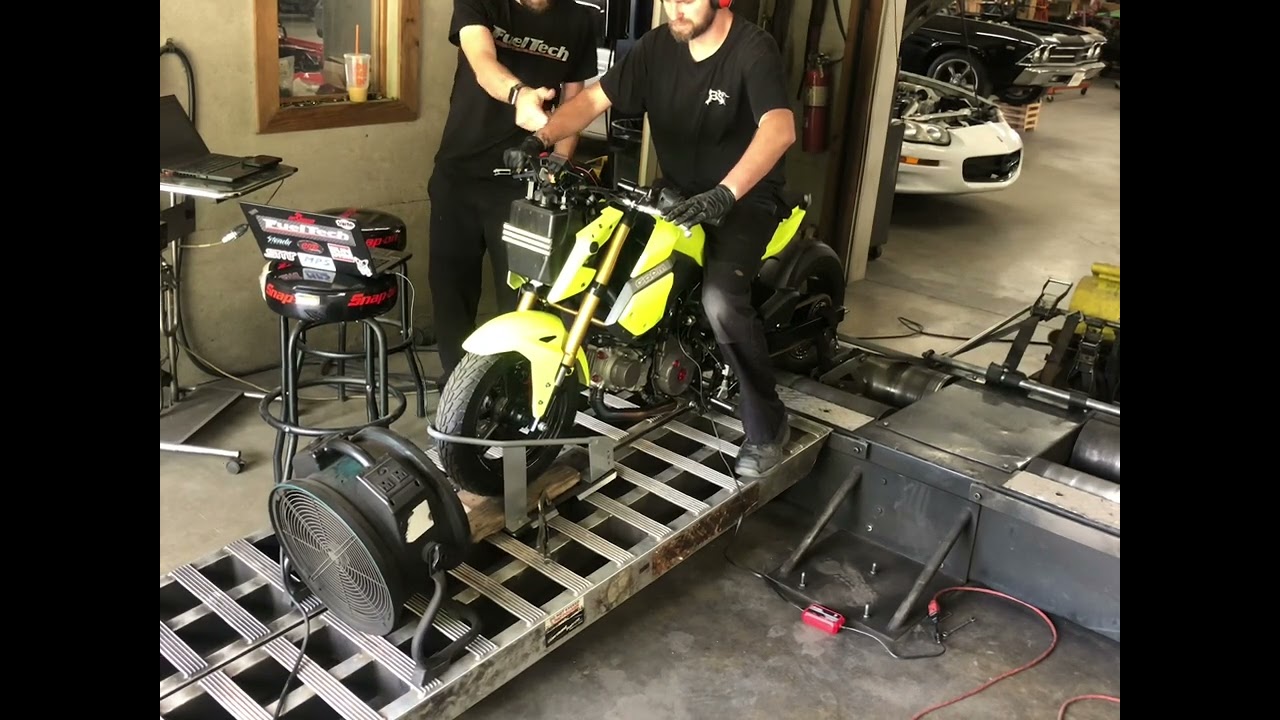 Honda grom Dyno tuning on nitrous