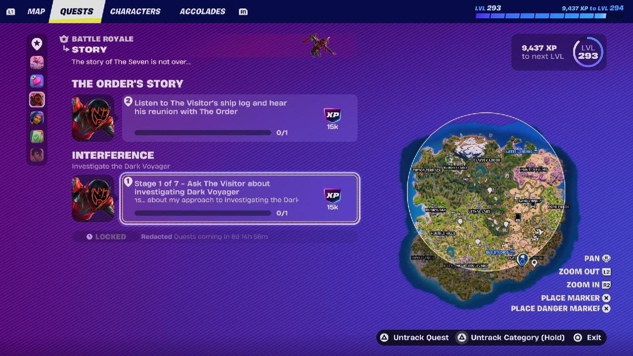 Fortnite live event and story quests