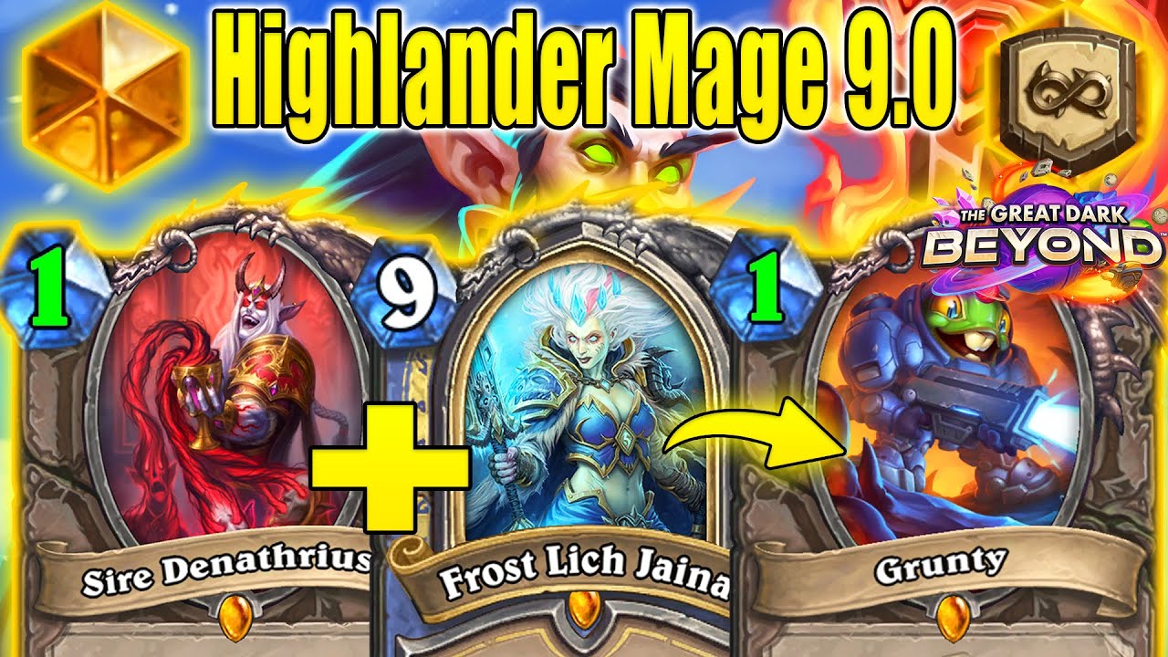 Highlander Control Mage 9.0 Deck Is Actually So Cool At The Great Dark Beyond Mini-Set | Hearthstone