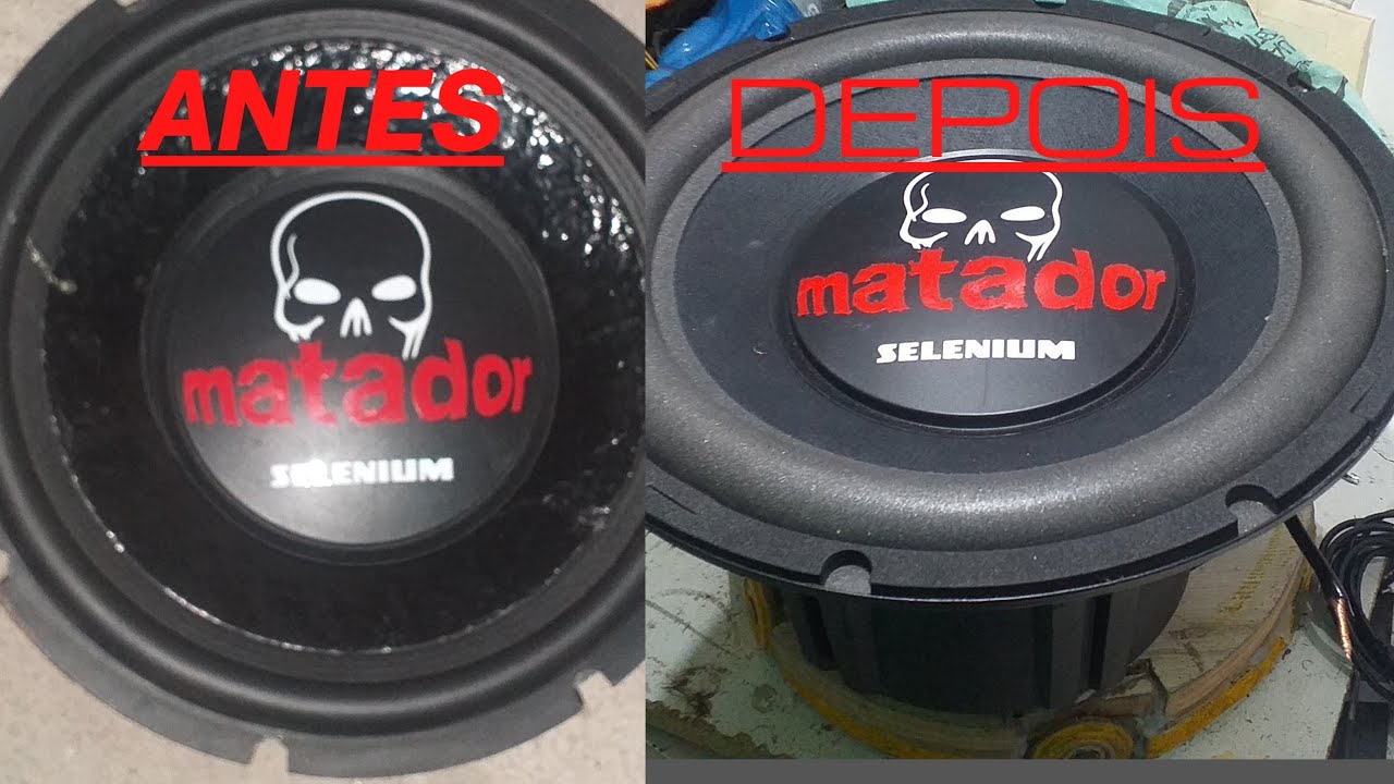 COMO modificar um alto falante de 12 polegadas matador colocando um cone com a borda alta
