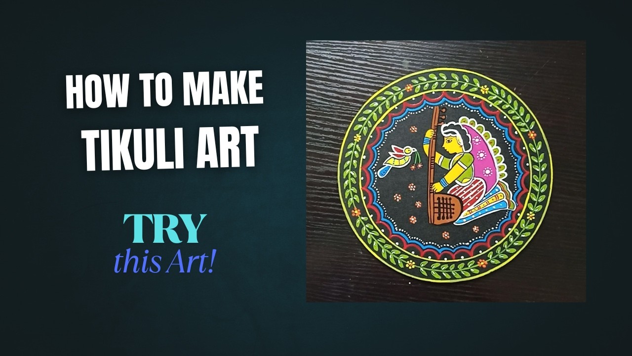 How to Paint Tikuli Art at Home | Traditional Indian Art Tutorial