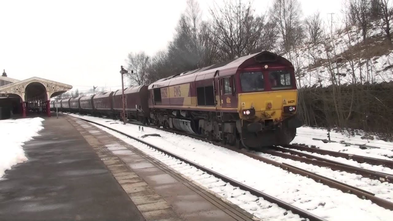 Locomotives at Hellifield on a winters day, 24th Jan, 2013