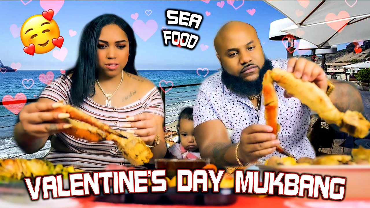 THE BEST VALENTINES DAY MUKBANG RED KING CRAB & LOBSTER BOIL AND CRAB