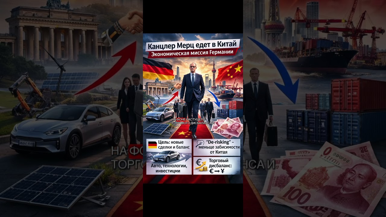 Канцлер Фридрих Мерц едет в Китай с бизнес-делегацией.