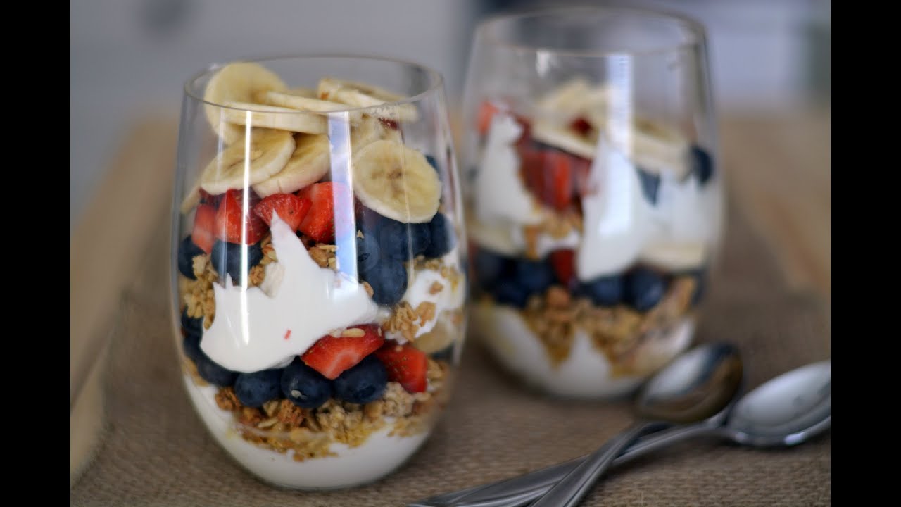 GRANOLA PARFAIT | How To Make A Granola & Yogurt Fruit Parfait | SyS