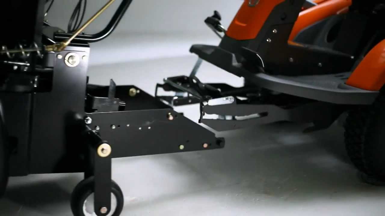Husqvarna Articulated Rider - easy snow thrower changeover