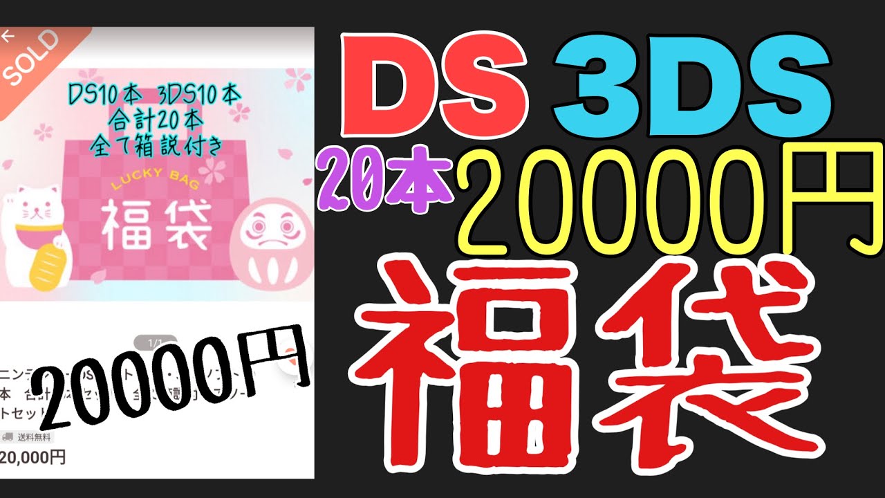 PayPayフリマのニンテンドーDS、3DS計20本福袋開封したら内容センス良すぎてぶっ壊れてます。【レトロゲーム】【DS】【3DS】【福袋】【レア】【プレミア】