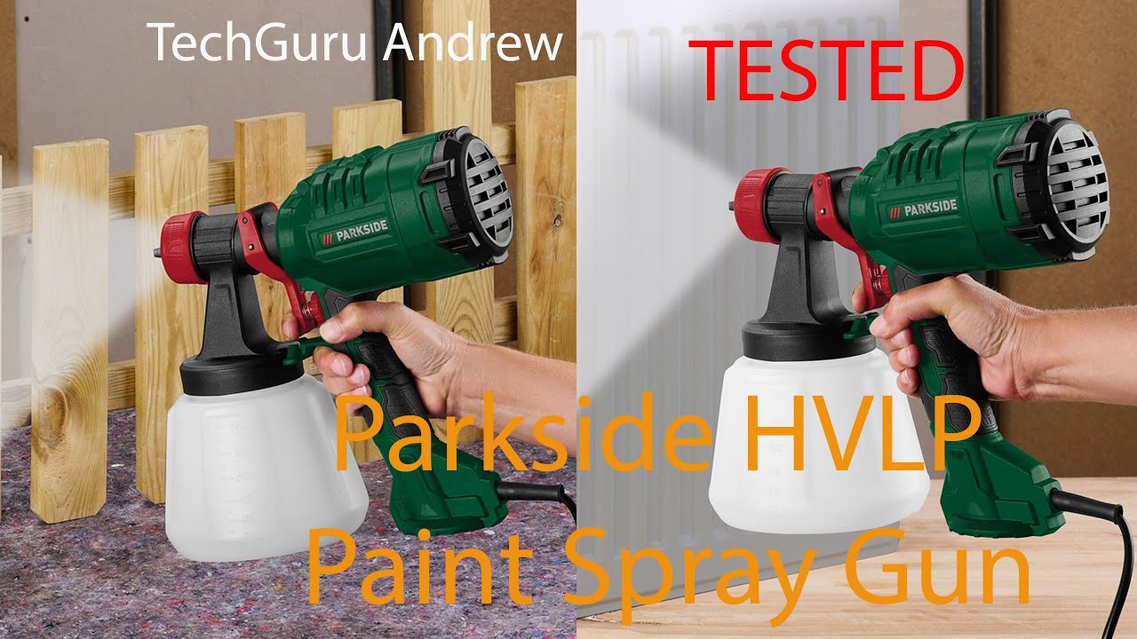 Parkside HVLP Paint Spray Gun PFS 450 B1 TESTING