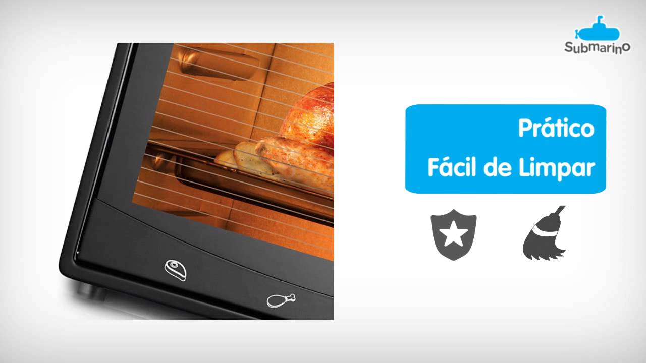 Forno El&eacute;trico Mondial 30L FR-04 Pratic Cook Preto e A&ccedil;o Inox Escovado