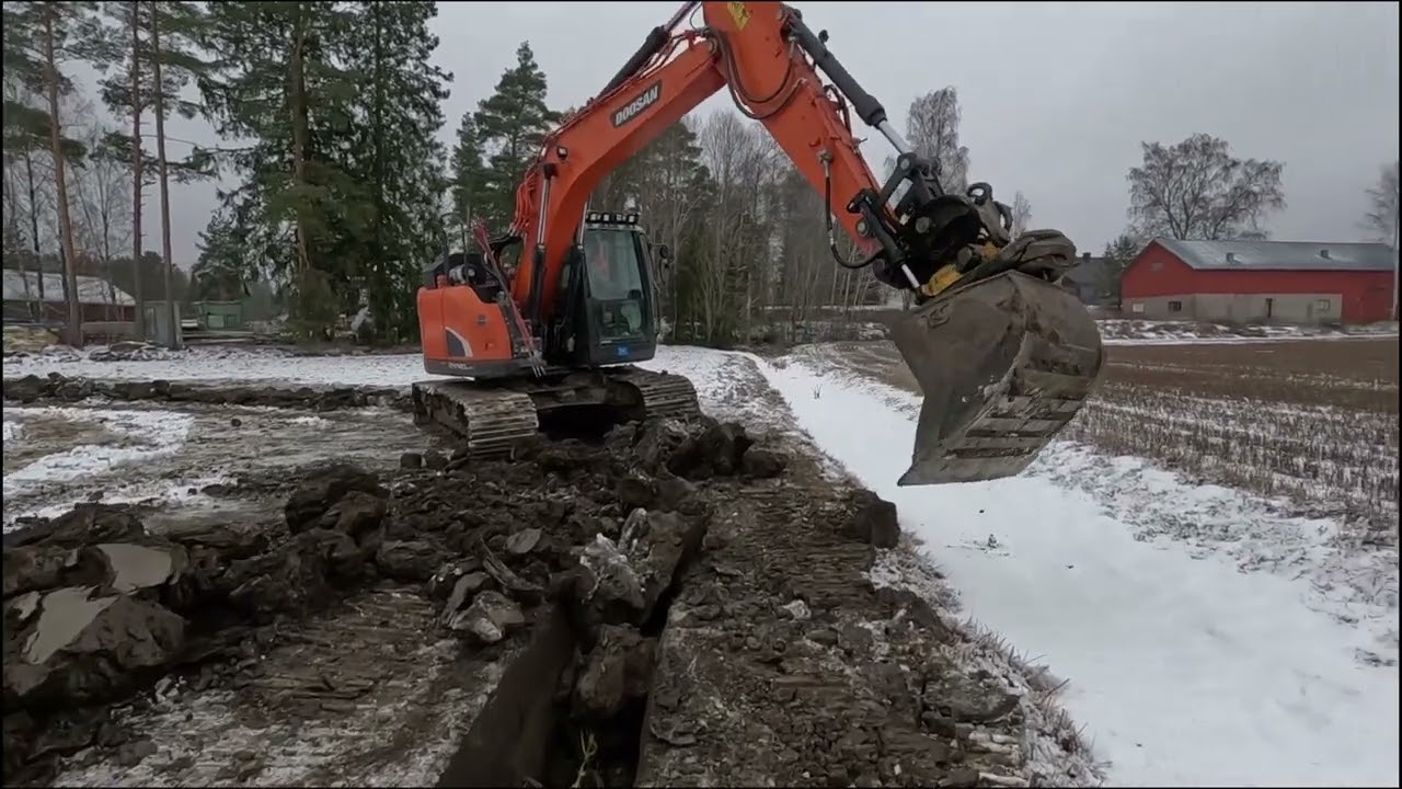 Doosan dx140 filling cableline