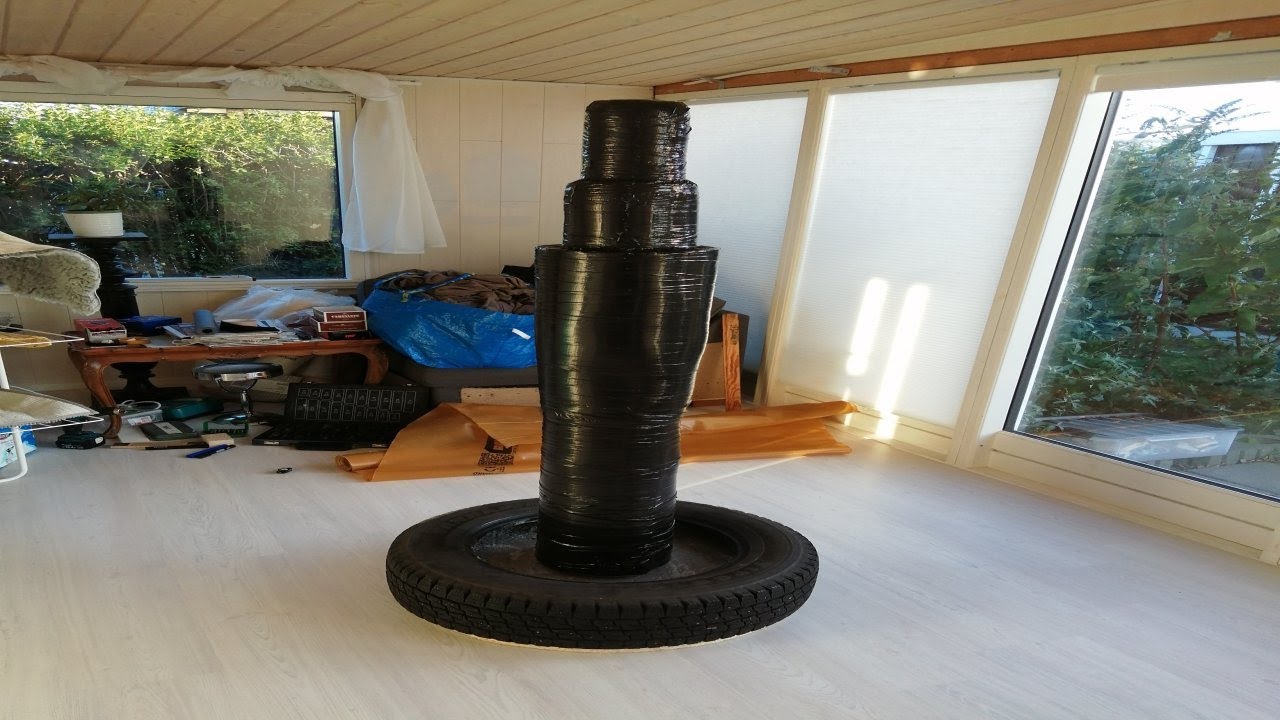Homemade standing punching bag