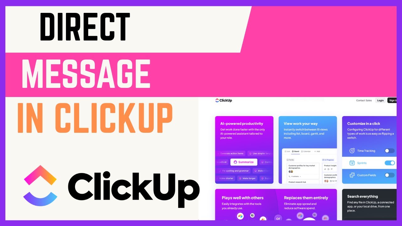 How To Direct Message In ClickUp