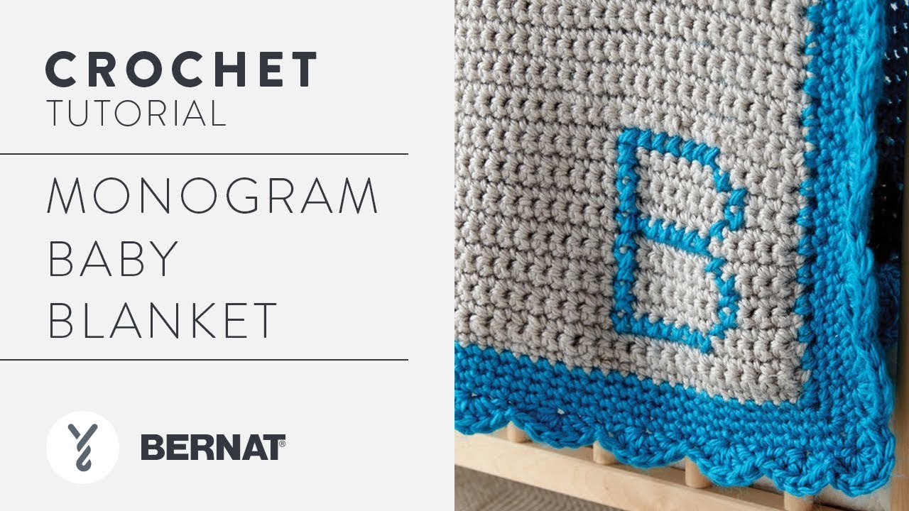 How to Crochet a Monogram Baby Blanket Tutorial