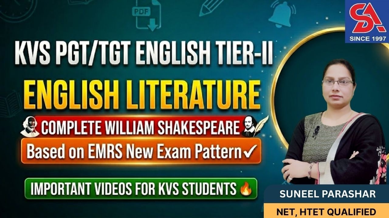 KVS PGT/TGT ENGLISH TIER-II ENGLISH LITERATURE-COMPLETE WILLIAM SHAKESPEARE I Based New Exam Pattern