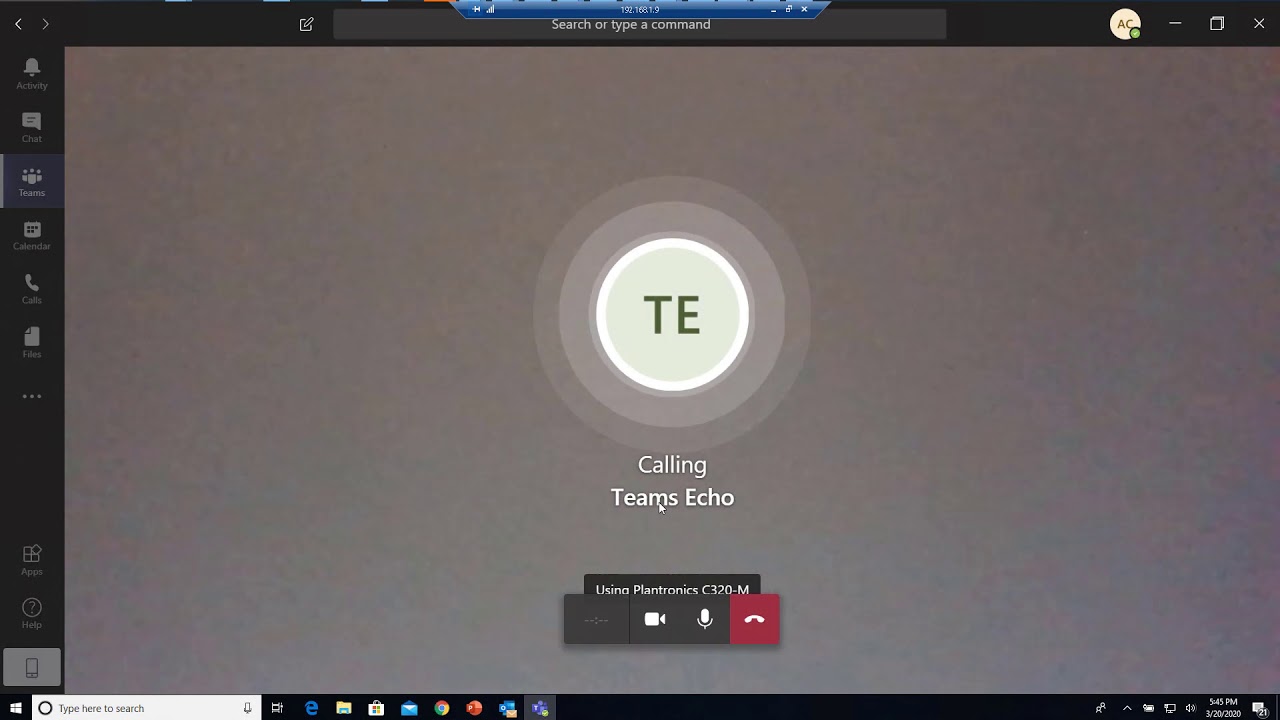 Setup audio device in Microsoft Teams