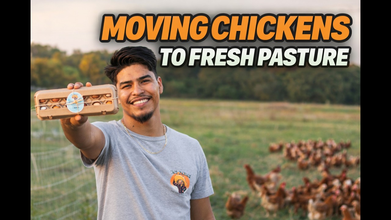 Moving 500 Chickens to Fresh Pasture on My New 25 Acre Farm | Pasture-Raised Egg Farming