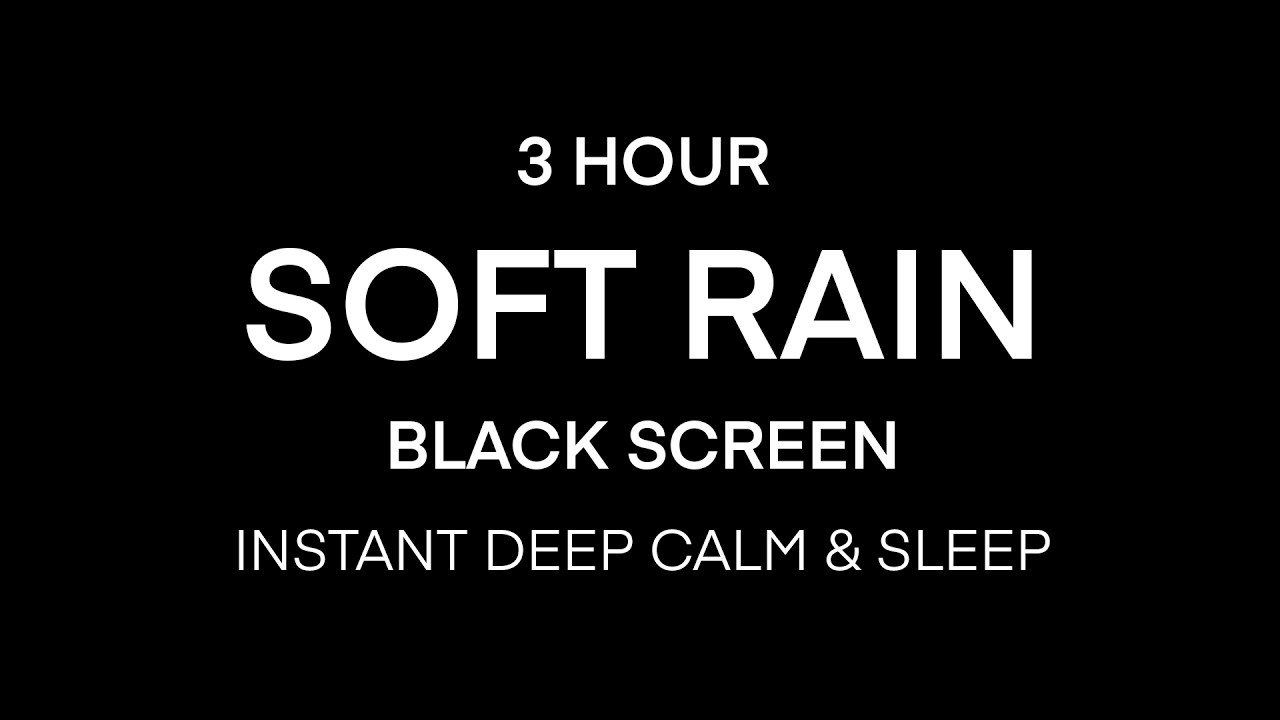Relaxing Soft Rain Sounds for Sleep | Black Screen | Fall Asleep Fast & Reduce Stress