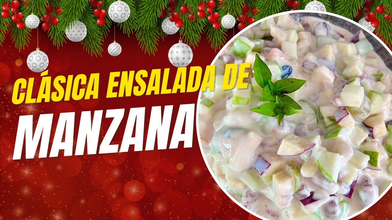 ENSALADA DE MANZANA PARA NAVIDAD