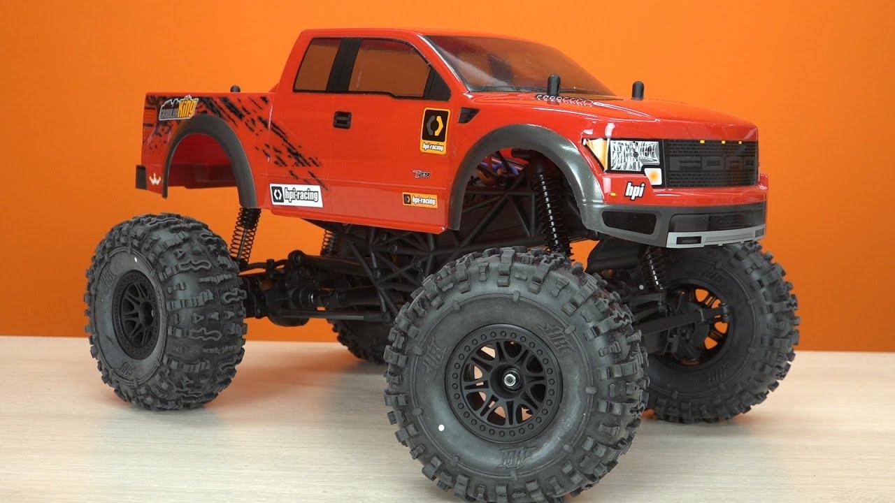 Тест-драйв HPI Crawler King (Ford F-150 SVT Raptor) ... против Axial SCX10 2