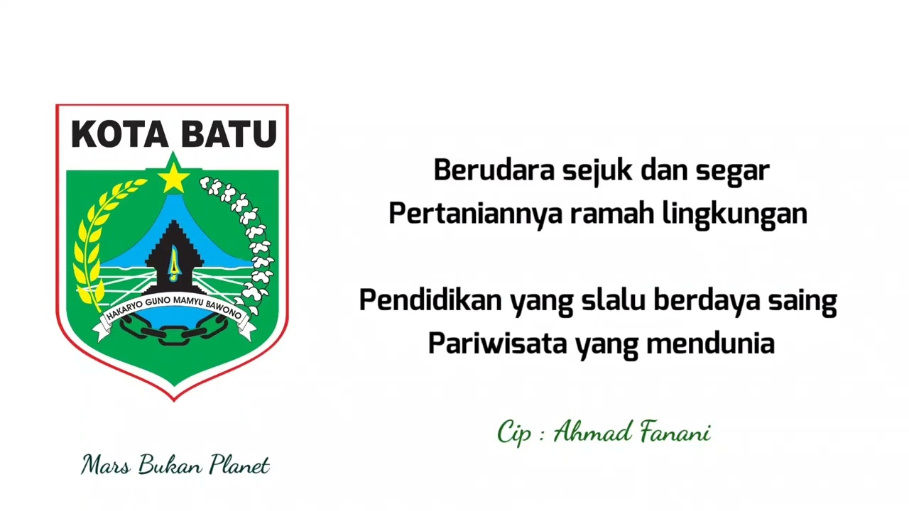 MARS KOTA BATU | Lirik Lagu