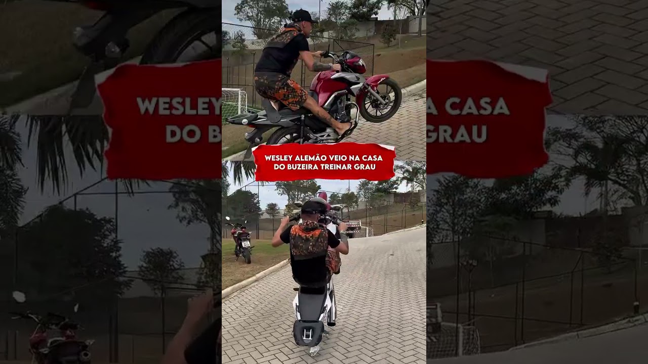 Wesley alem&atilde;o dando grau na casa do buzeira #grau #motovlog