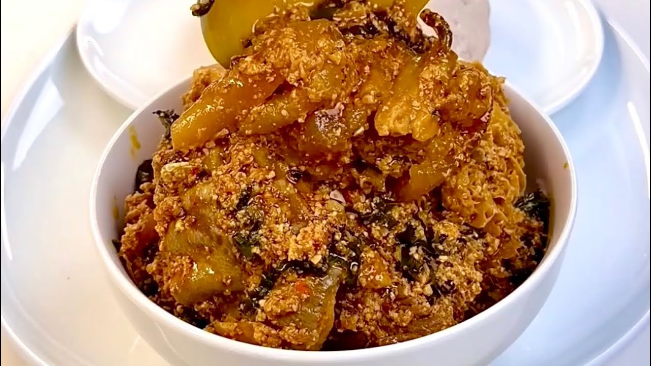 HOW TO MAKE AUTHENTIC EGUSI SOUP. Nigerian Recipe for Fufu, Rice, Plantain, Yam or Yucca 