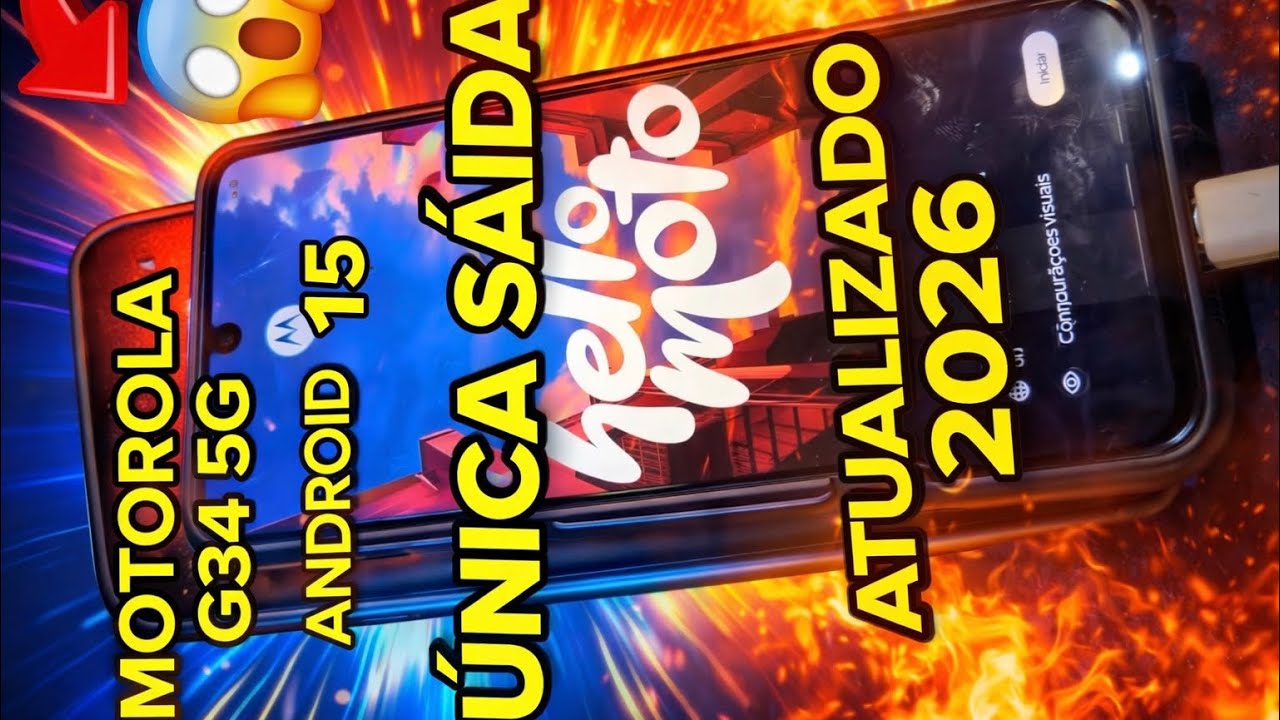 MOTOROLA G34 ANDROID 15 FRP CONTA GOOGLE ATUALIZADO 2026 ( VÍDEO SEM CORTE ) 