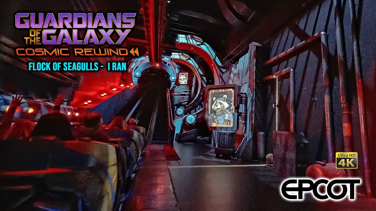 Guardians of the Galaxy Cosmic Rewind - Flock of Seagulls - I Ran Low Light 4K POV EPCOT 2024 11 21