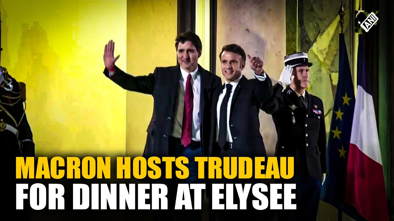 Macron hosts former Canadian PM Justin Trudeau for Dinner at Élysée ahead of AI Summit in Paris