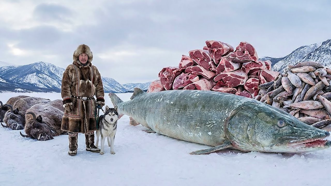 8000kg Buffalo and Fish Hunt in −71°C Yakutia | The Coldest Place On Earth | Extreme Survival