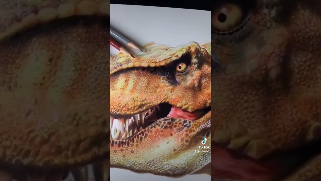 Drawing TRex, full video in my channel 👉 RRFineArt ✨
