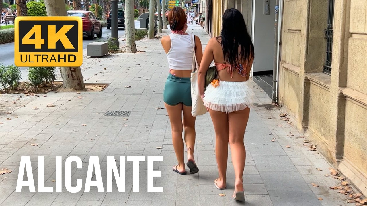 😍 Alicante, Spain 🇪🇸 | Walking Tour 4K 60FPS HDR | August 2024