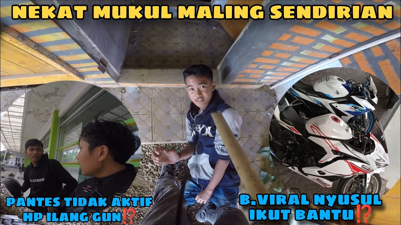 TEGANG HAB!SIN PENCURI HP SMPE TEM3N GUGUN KAGET
