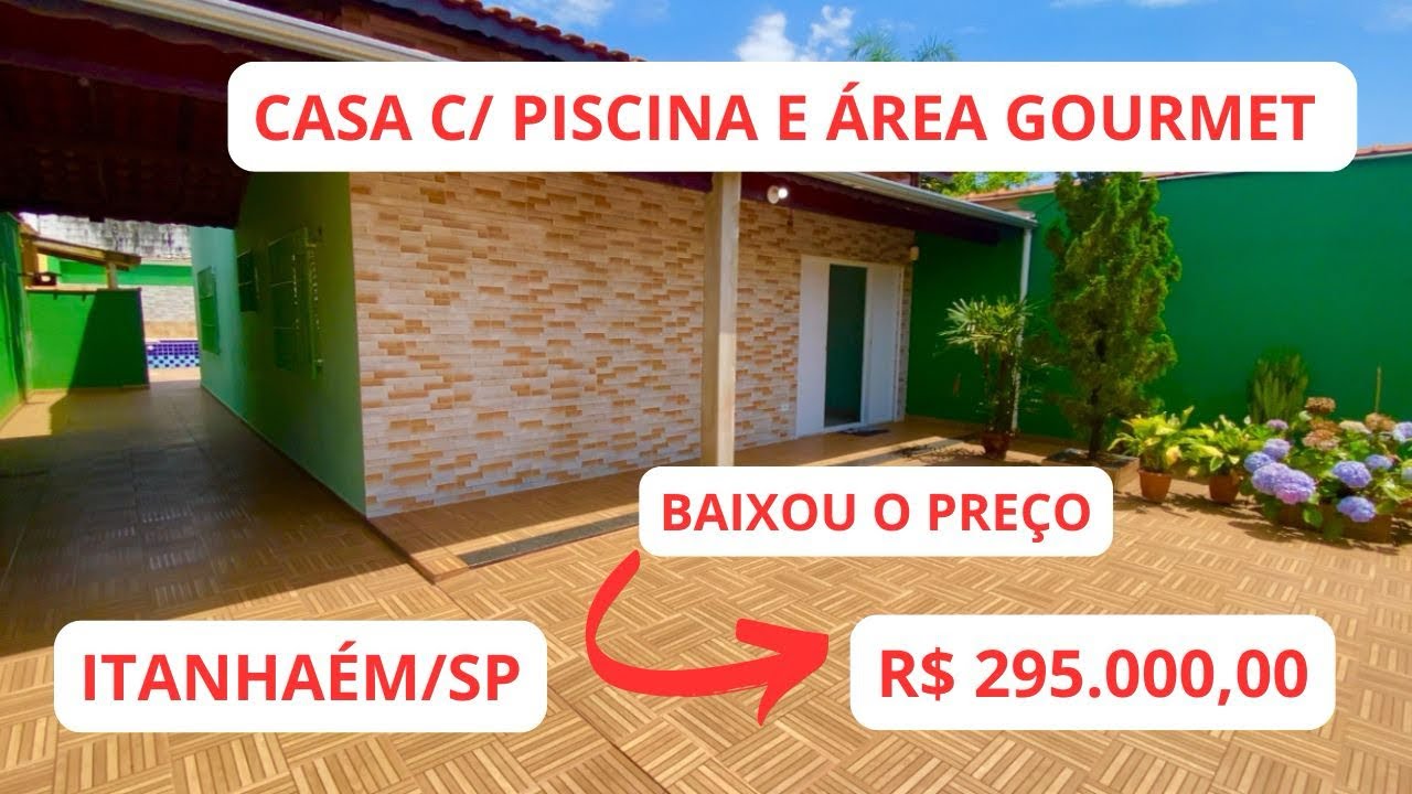 (VENDIDA) CASA COM PISCINA E ÁREA GOURMET EM ITANHAÉM/SP